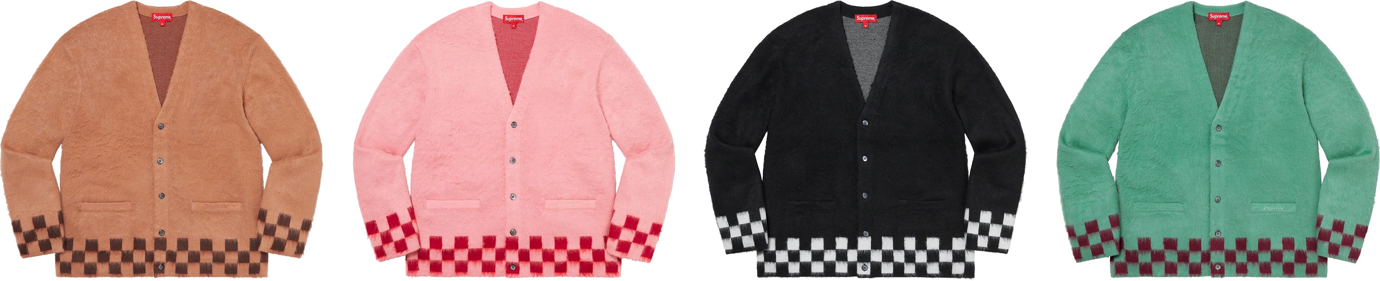 Brushed Checkerboard Cardigan